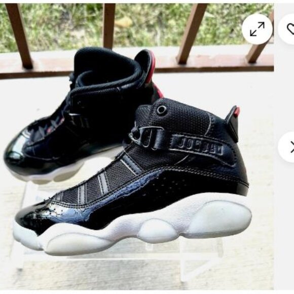 Nike Jordan 6 rings Shoes Kids unisex Size US Kids 13 C Black - Picture 1 of 12
